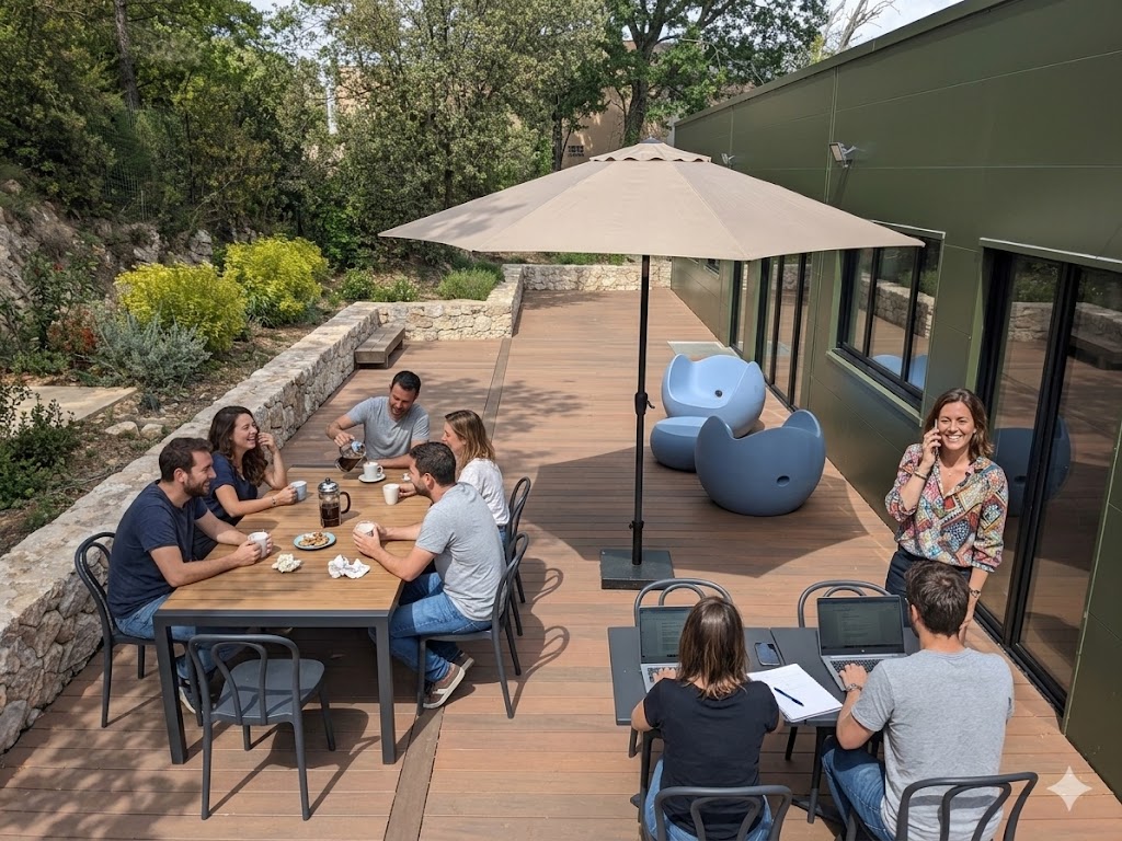 Salle de réunion à VENELLES avec une grande terrasse.